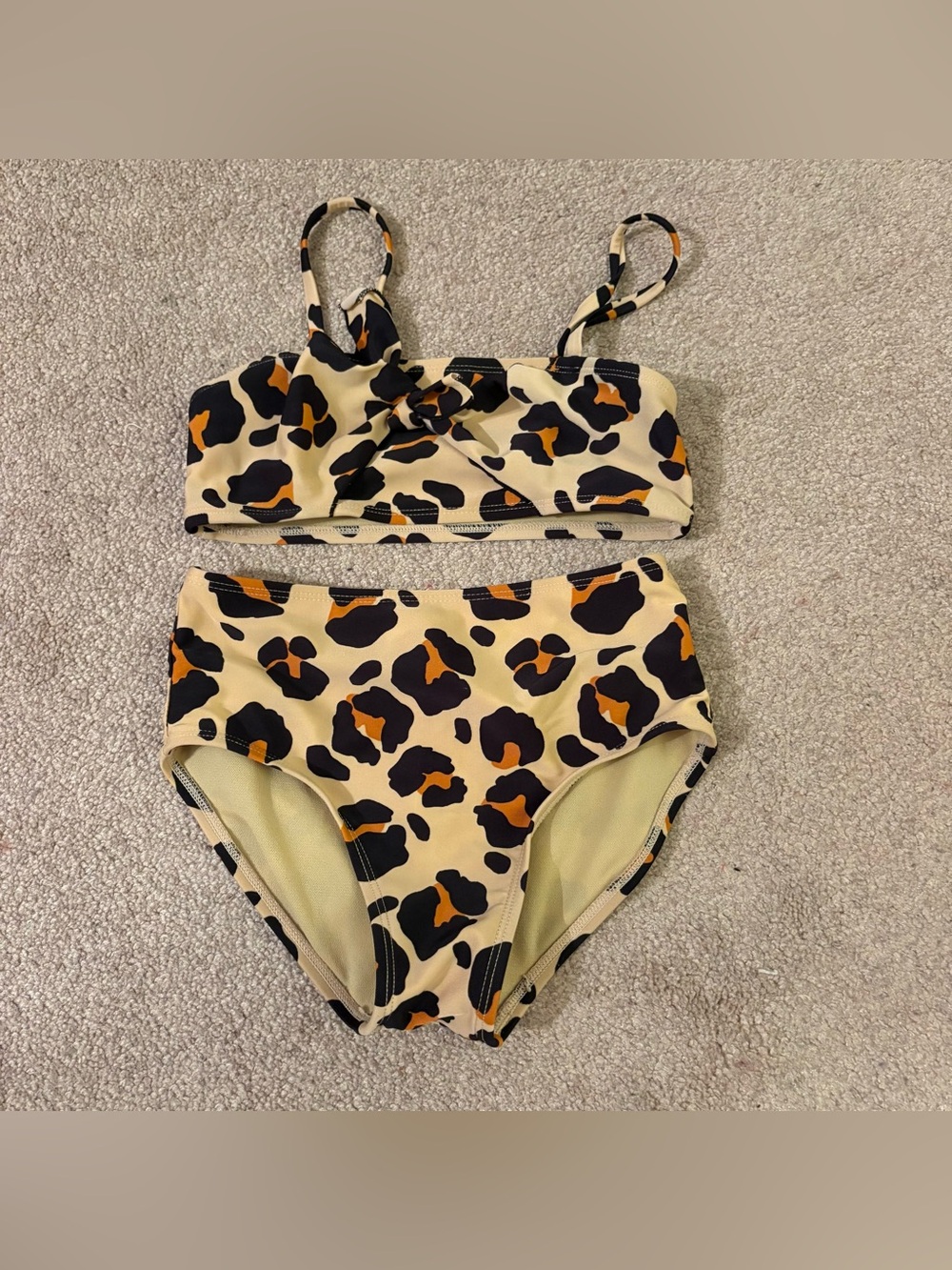 art class Kids Leopard Print Bikini - Tan/Black size small 6/6x